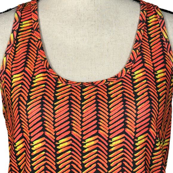 Under Armour Large Surftide Fitted Tank Top HeatGear Racerback After Burn Orange - Picture 2 of 9